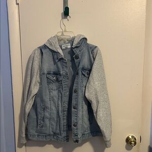 For the Republic 1X Jean Light Wash w/ Gray Hoodie and Sleeves Jacket